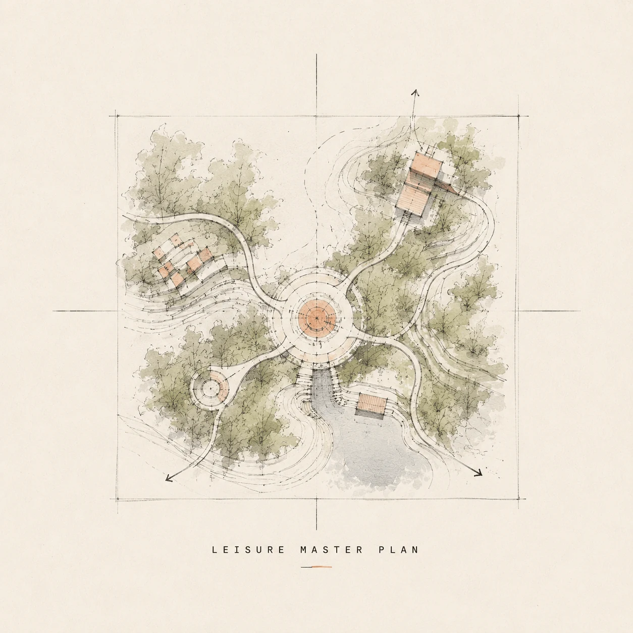 Leisure Master Plan architectural process sketch